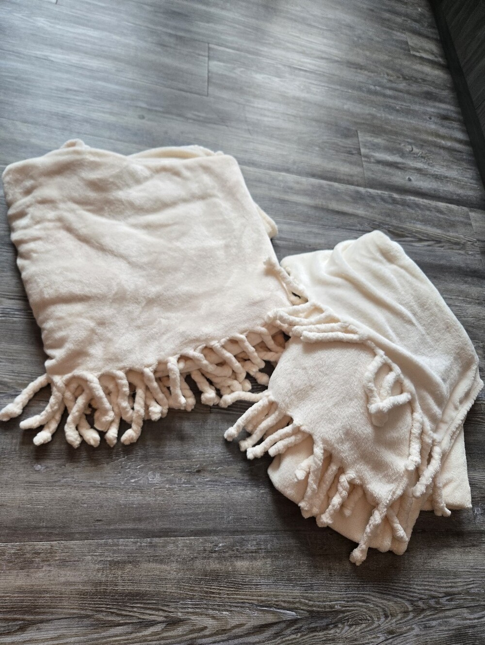 Kirkland's Plush Cream Throw with Fringe